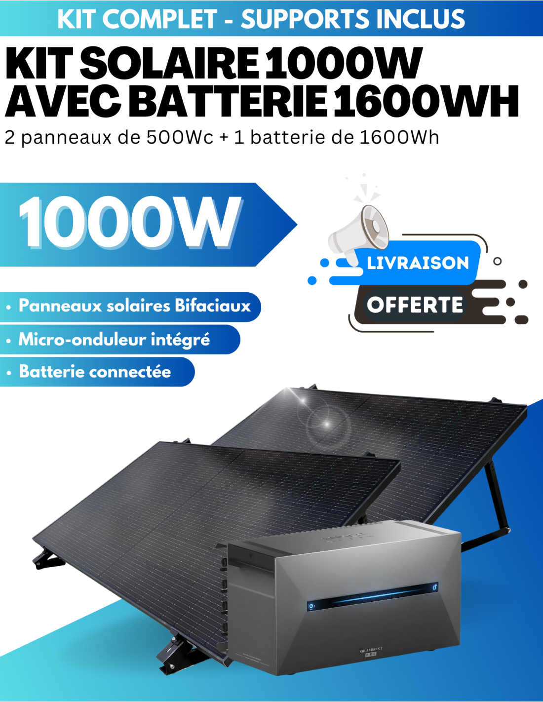 découvrez notre kit solaire complet, une solution clé en main pour une énergie renouvelable efficace. idéal pour ceux qui cherchent à réduire leur empreinte carbone tout en profitant de l'électricité solaire. facile à installer et adapté à toutes les maisons.