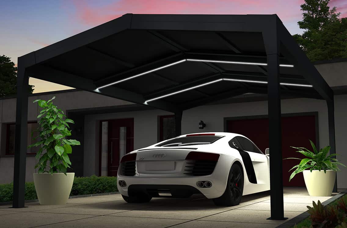 abri-garage-photovoltaique L'abri garage photovoltaïque : une solution éco-énergétique pour votre véhicule