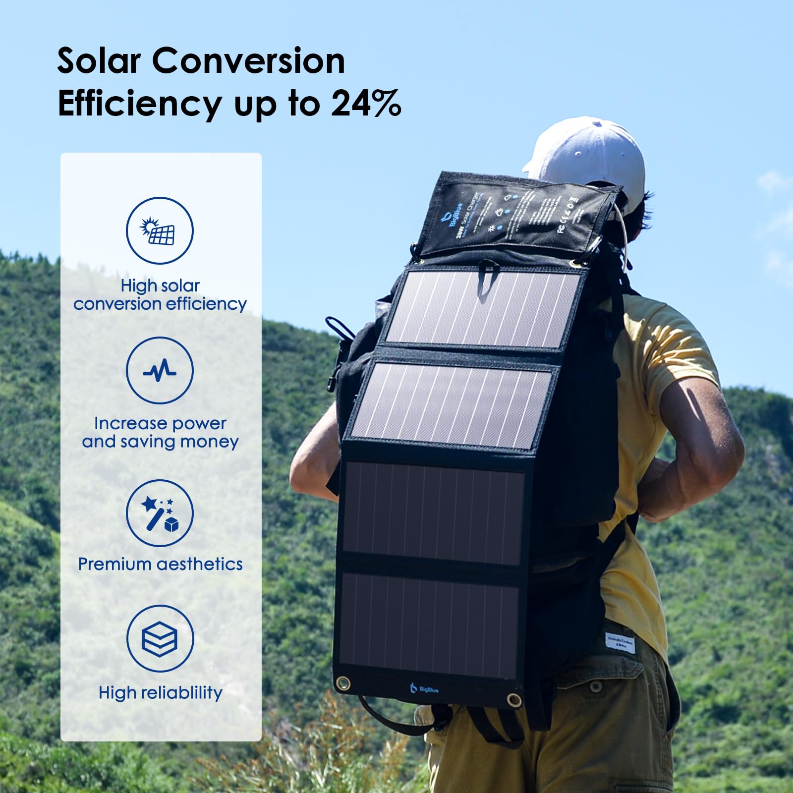 chargeur-solaire-bigblue-28w bigblue 28w chargeur panneau solaire