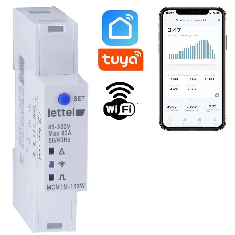 compteur-solaire panneau solaire compteur