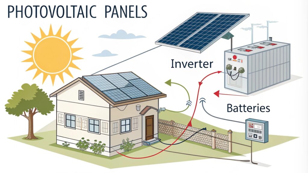 fonctionnement-panneaux-solaires-5 panneaux solaires photovoltaïques fonctionnement