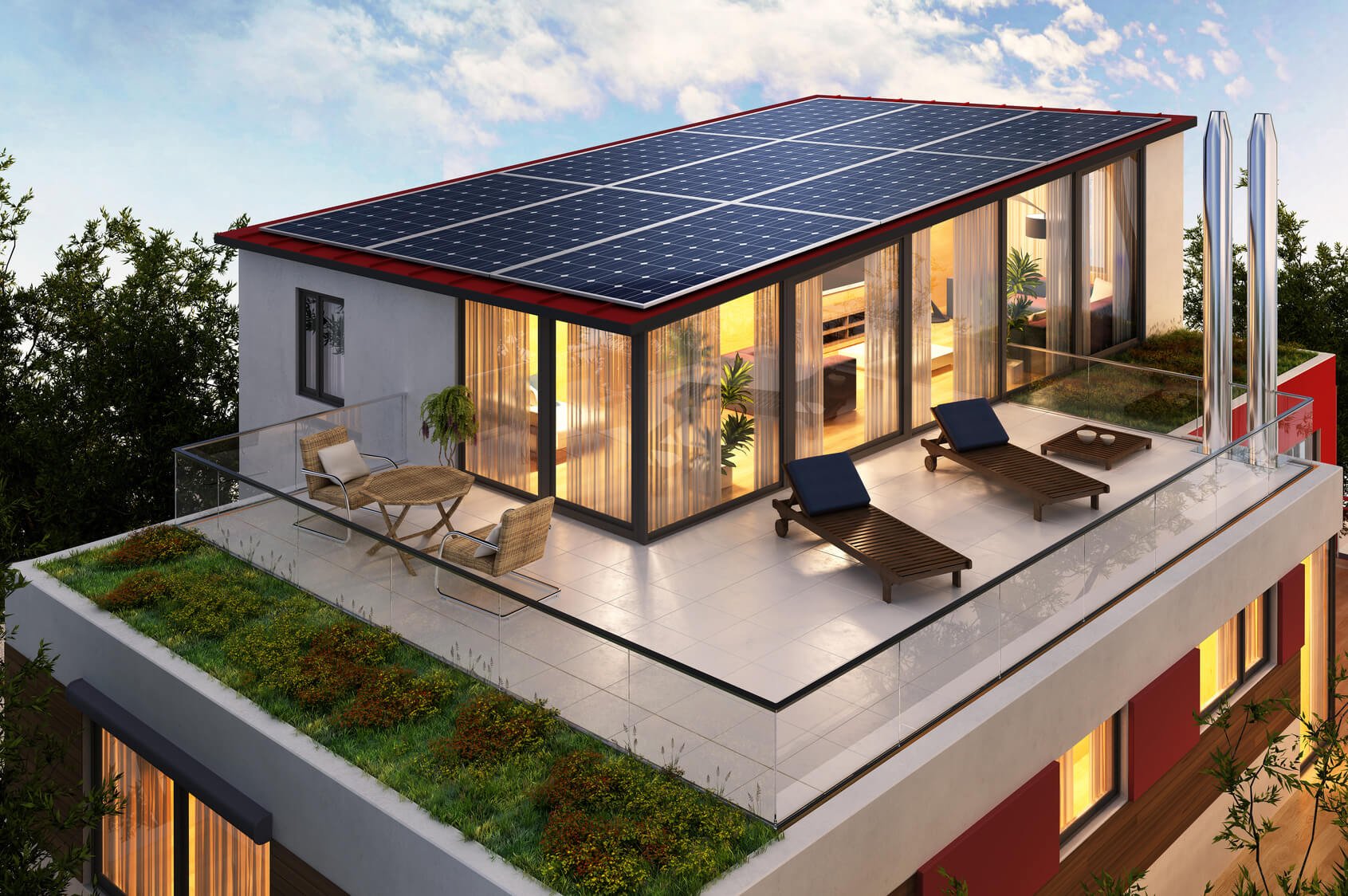 maison-solaire-1 maison panneau solaire