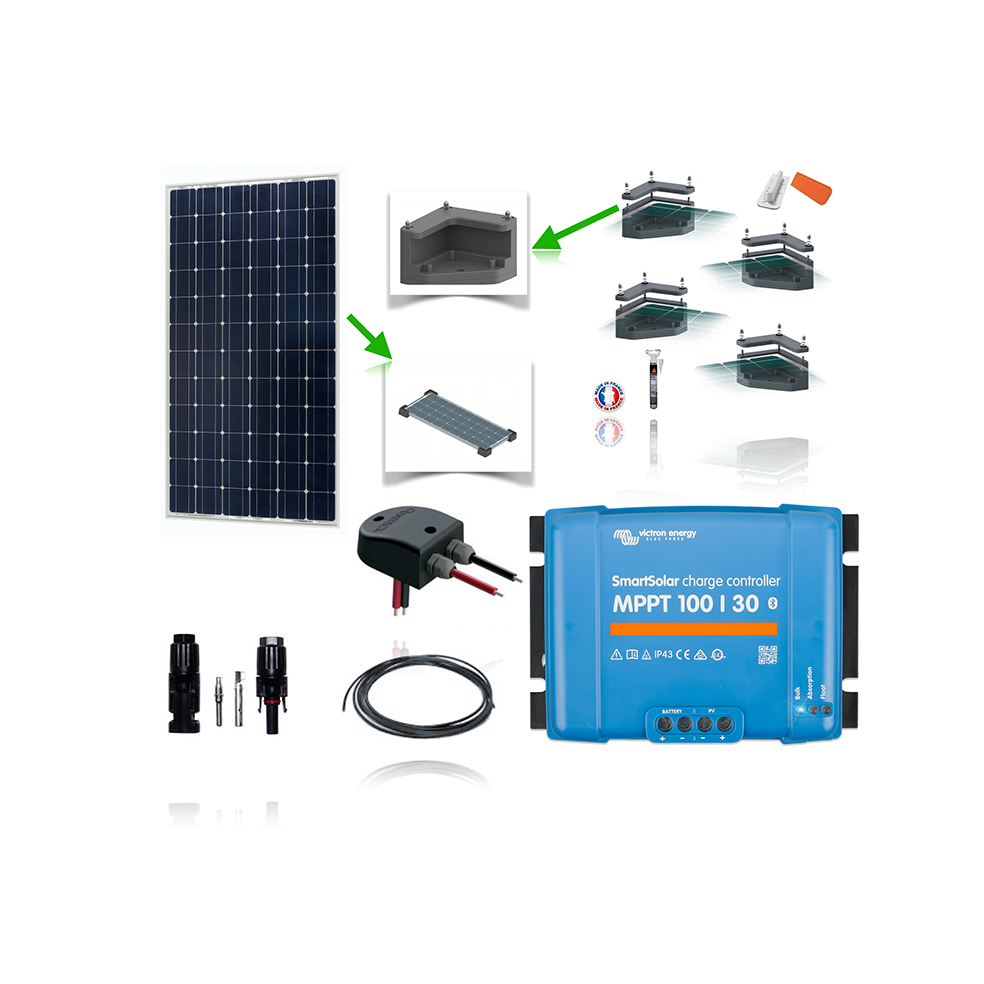panneau-solaire-12v-camping-1 kit panneau solaire souple 12v camping car