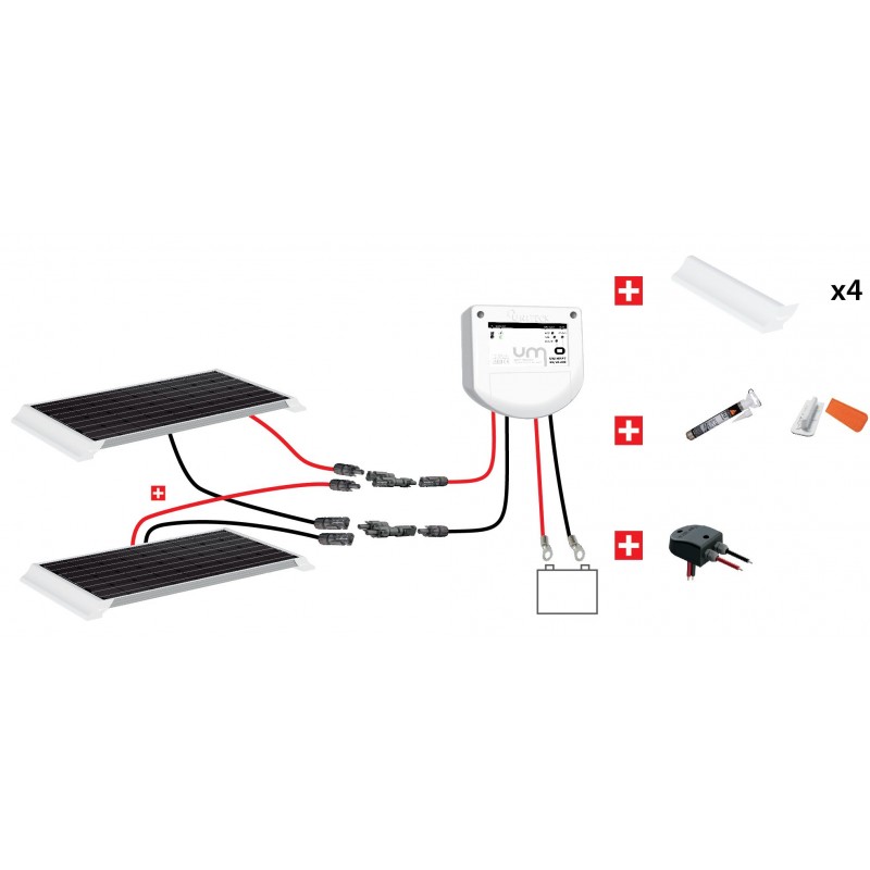 panneau-solaire-12v-camping-7 kit panneau solaire souple 12v camping car