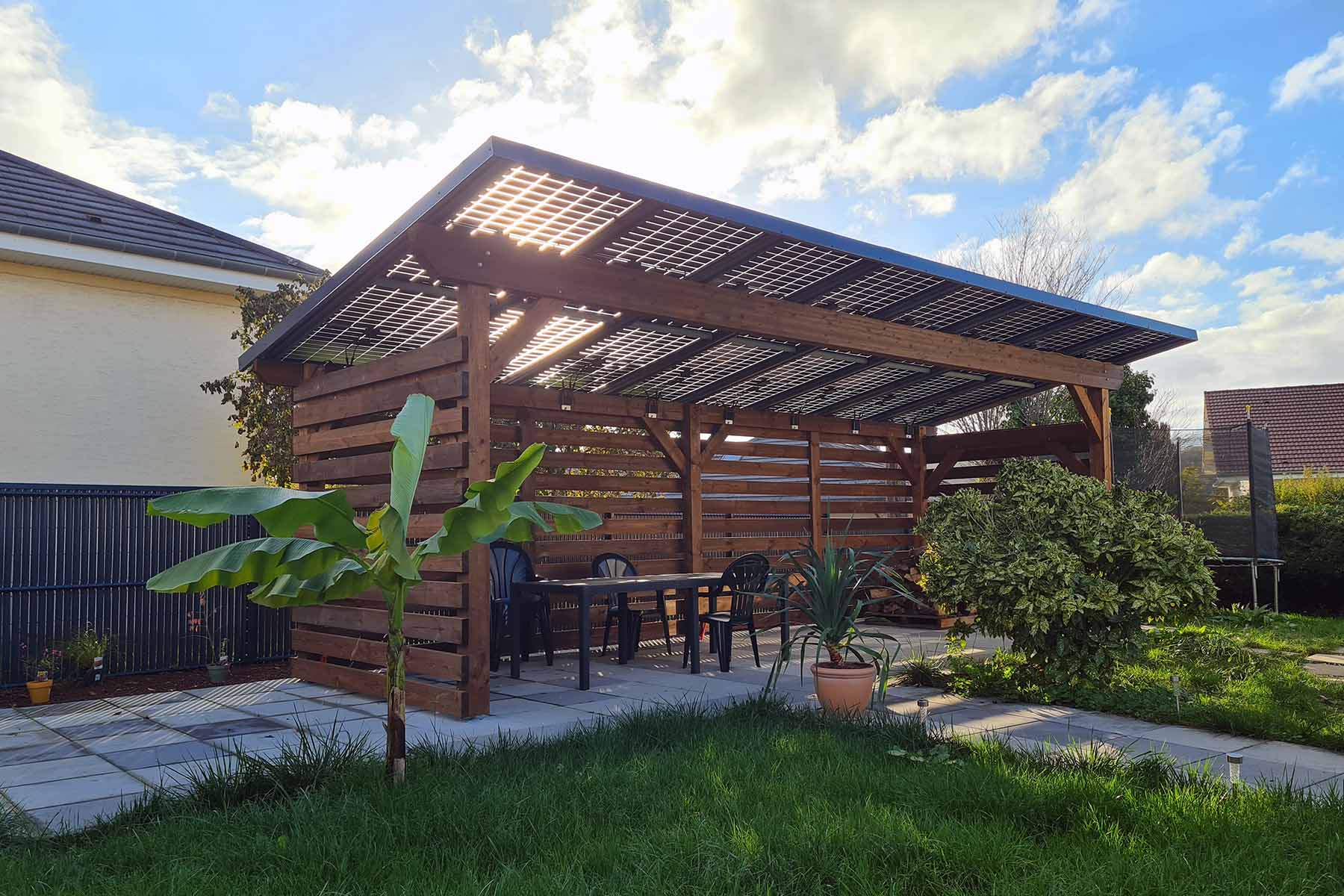 pergola-solaire pergola panneau solaire