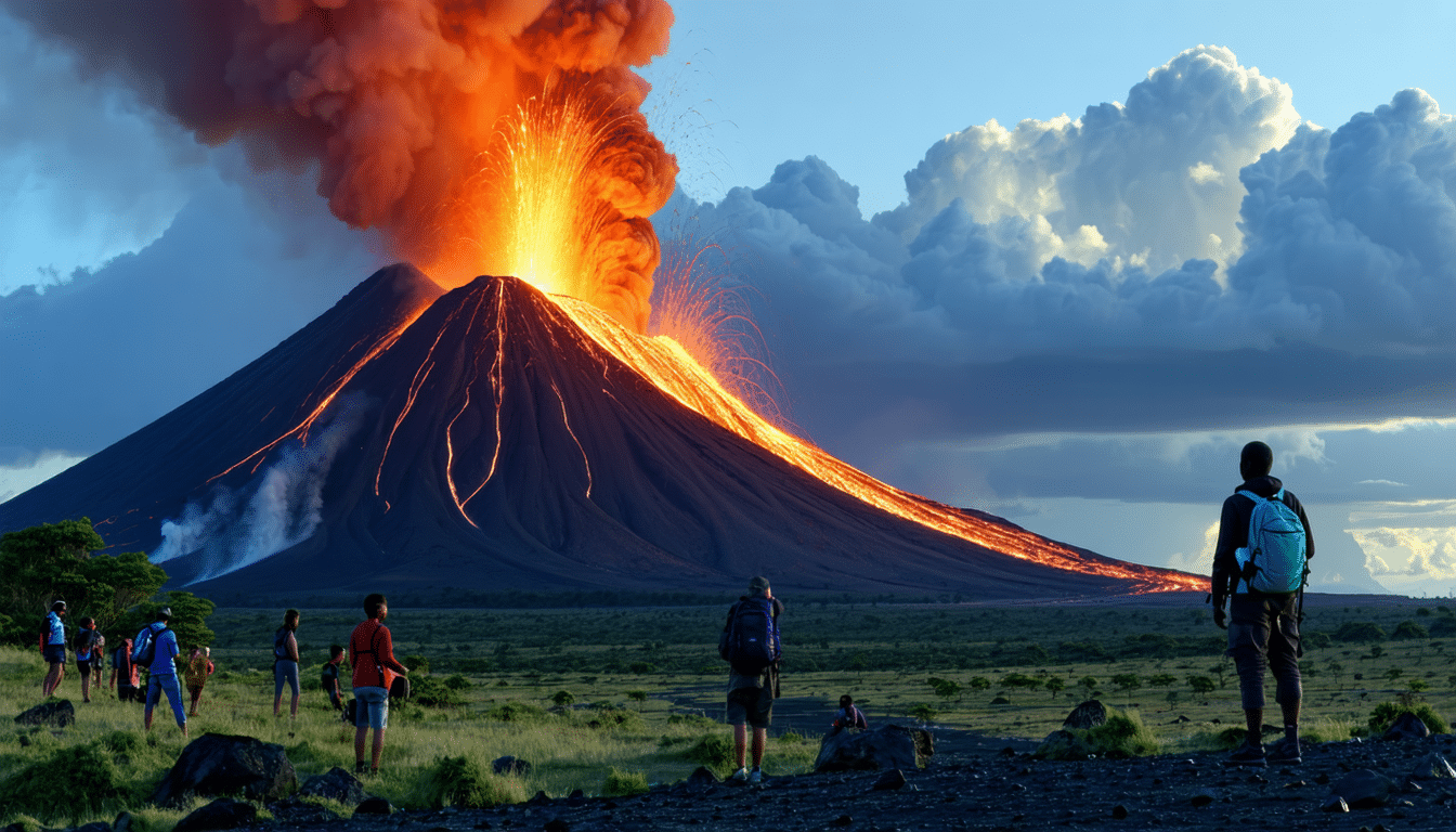 volcan panneau volcanique