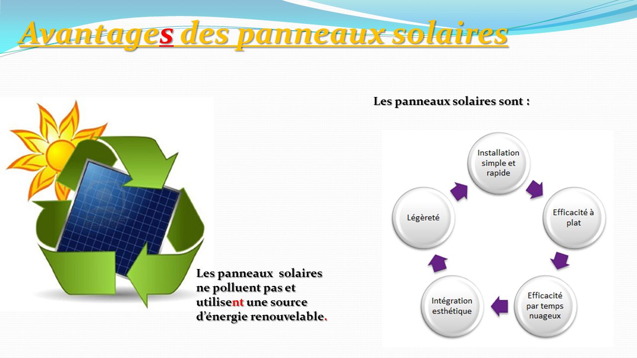 découvrez les nombreux avantages des panneaux solaires : économies d'énergie, réduction de l'empreinte carbone, et valorisation de votre patrimoine. optez pour une énergie renouvelable et contribuez à un avenir durable tout en bénéficiant des aides financières disponibles.