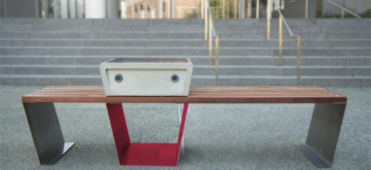 banc-solaire banc avec panneau solaire