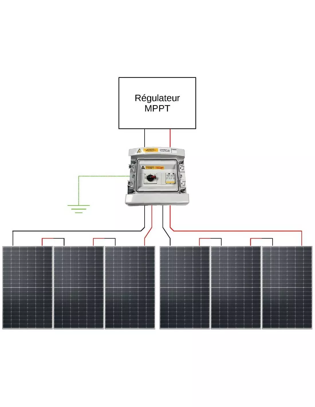 branchement-panneau-solaire-2-batteries-1 schema de branchement d un panneau solaire avec 2 batteries