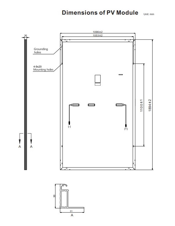 dimensions-panneaux-photovoltaiques-6 panneau photovoltaique dimension
