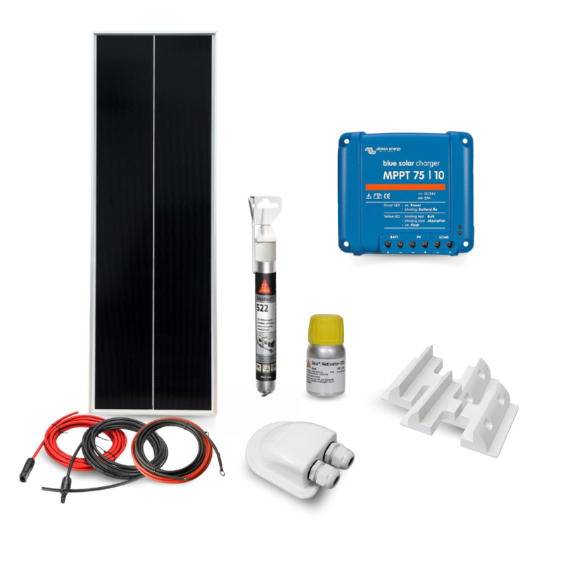 kit-solaire-100w-camping kit panneau solaire camping car 100w