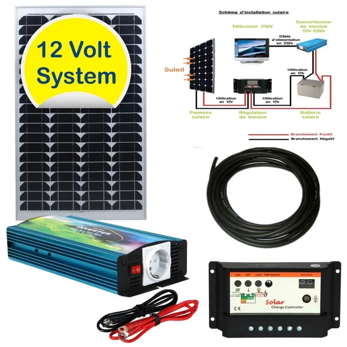 kit-solaire-220v Kit panneau solaire 220v avec batterie : optimisez votre consommation d'énergie