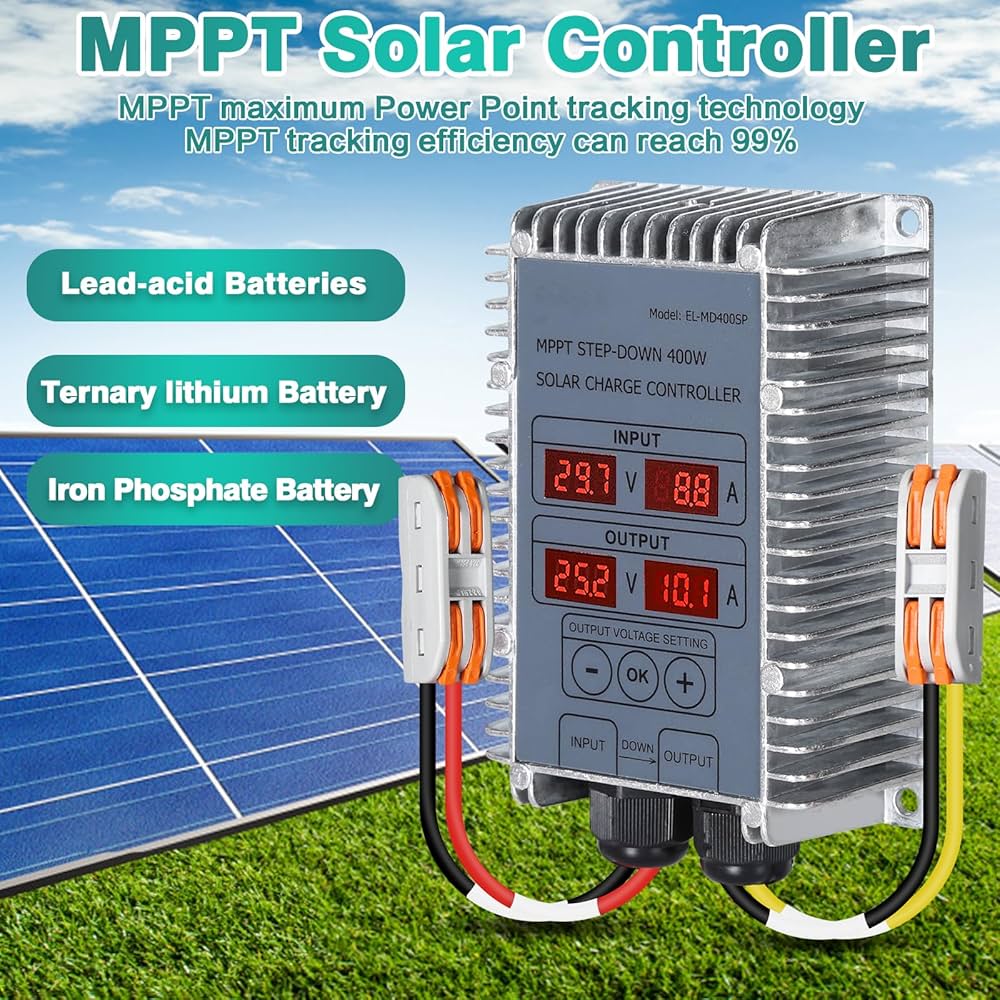 découvrez notre régulateur pour panneau solaire 400w, idéal pour optimiser la performance de votre installation solaire. assurez une charge efficace de vos batteries et protégez votre système des surcharges. parfait pour les projets résidentiels ou nomades.