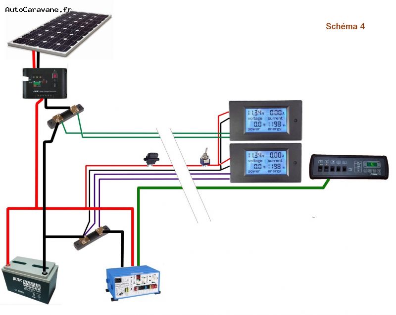 schema-panneau-solaire-camping-car-2 schema electrique panneau solaire camping car