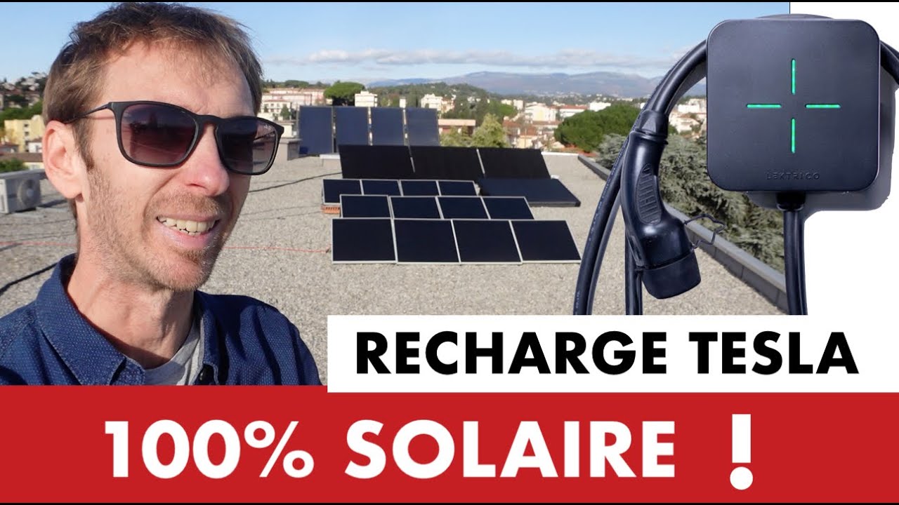 tesla-solaire-3 tesla avec panneau solaire