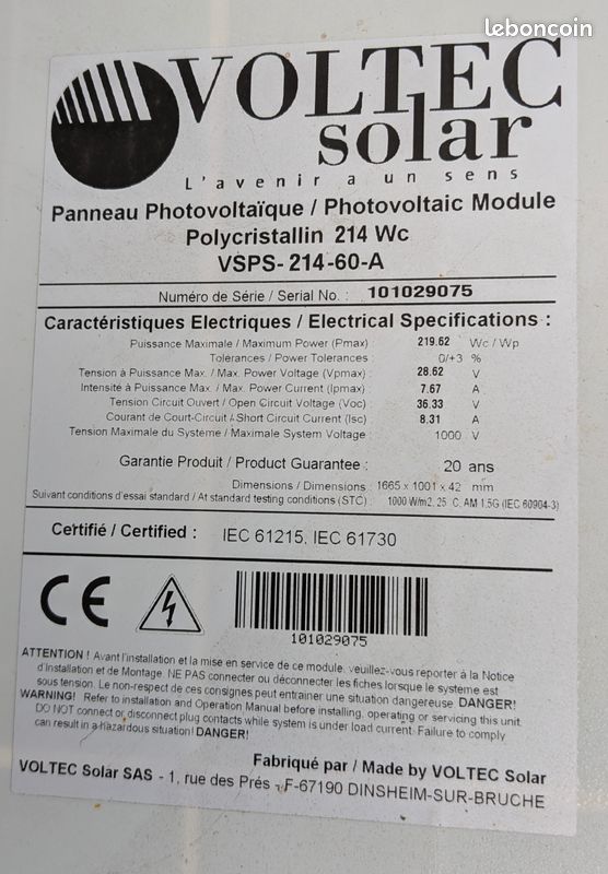 voltec-solar-1 panneau photovoltaique voltec solar