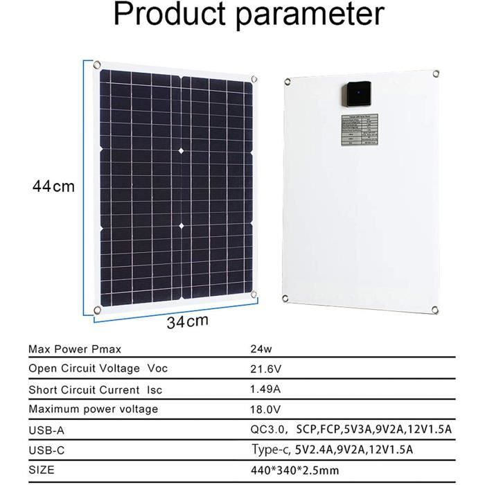 chargeur-solaire-24w-2 ravpower 24w chargeur panneau solaire