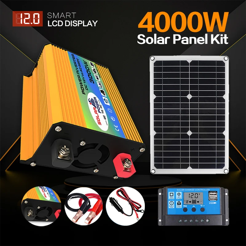 découvrez notre kit solaire 4000w, la solution idéale pour produire votre propre énergie renouvelable. composé de panneaux solaires de haute performance et d'un ondulateur de qualité, il vous permet de réduire vos factures d'électricité tout en préservant l'environnement. facile à installer et adapté à tous vos besoins énergétiques, passez au solaire dès aujourd'hui !