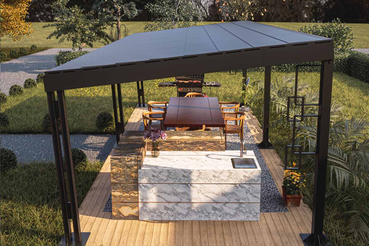 découvrez notre pergola solaire, idéal pour profiter de votre extérieur tout en bénéficiant d'une ombre rafraîchissante et d'une solution énergétique durable. transformez votre jardin en un espace moderne et confortable grâce à notre design innovant.